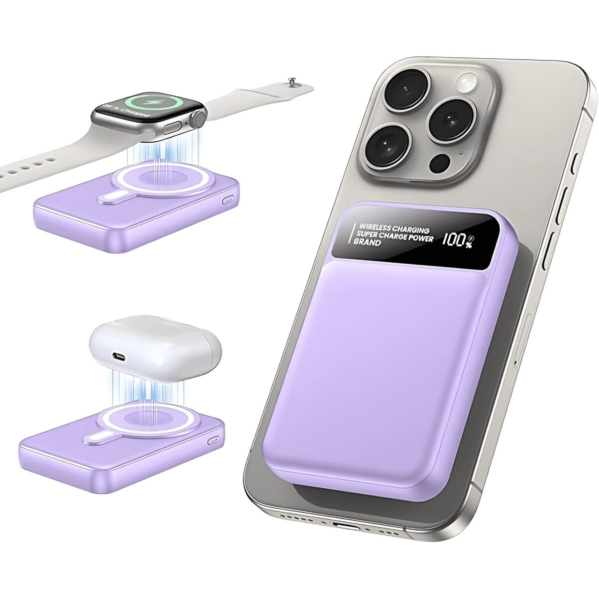 Volt Bank MagSafe Ultra 3 in 1 Power Bank for iPhone, iWatch & AirPods with MOJO FREE - Image 3