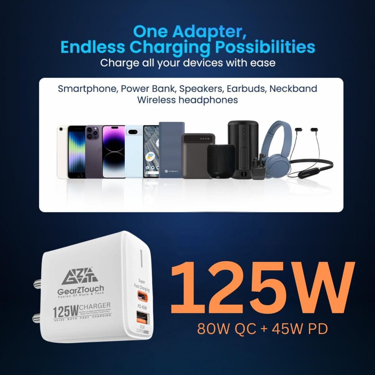 SPARK PD/QC 125W Dual Port Travel Adapter - Image 3