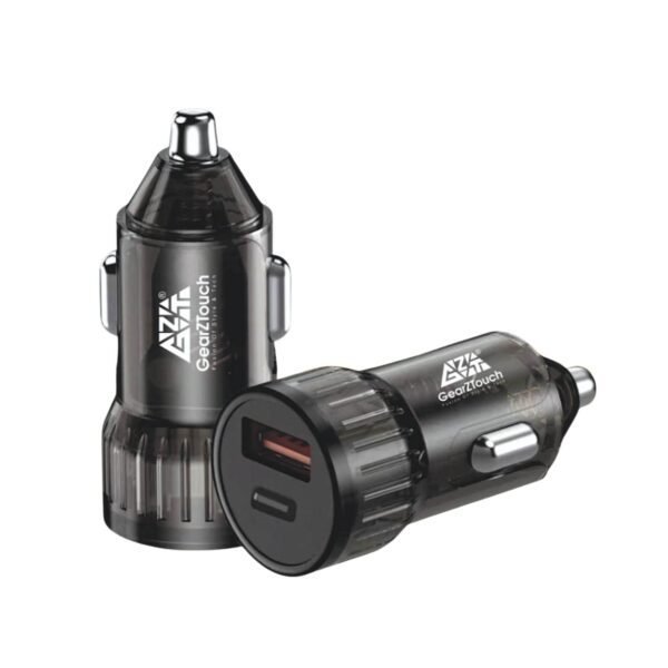 GearzTouch Zippy Volt 22.5W QC+PD Car Charger – Fast, Safe & Universal Charging On The Go
