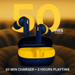 GearzTouch Pulse True Wireless Earbuds – 50 Hours Battery | Super Bass | Adaptive Noise Canceling - Image 12