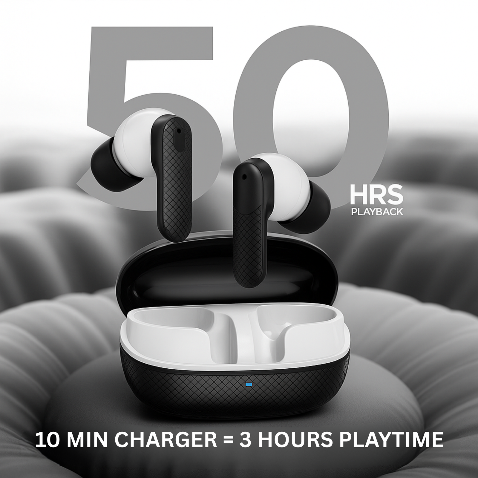 GearzTouch Pulse True Wireless Earbuds – 50 Hours Battery | Super Bass | Adaptive Noise Canceling - Image 2