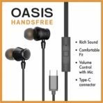 GearzTouch Oasis Tunify Series Type-C Wired Handsfree with Mic, Bass Boosted Sound, Volume Control & Tangle-Free Cable – Compatible with All Type-C Devices - Image 2