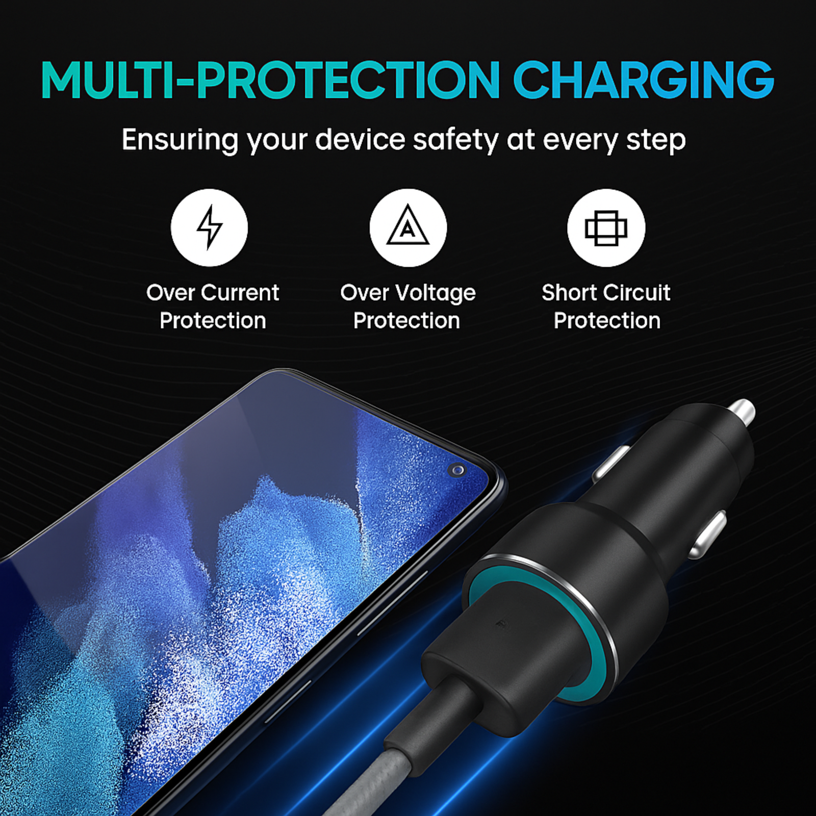 GearZTouch 55W QC+PD Flash Car Charger – Ultra-Fast Dual USB Power for All Devices - Image 5