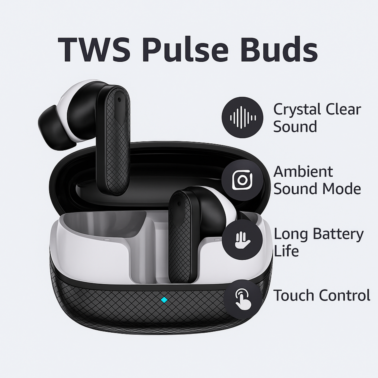 GearzTouch Pulse True Wireless Earbuds – 50 Hours Battery | Super Bass | Adaptive Noise Canceling - Image 19