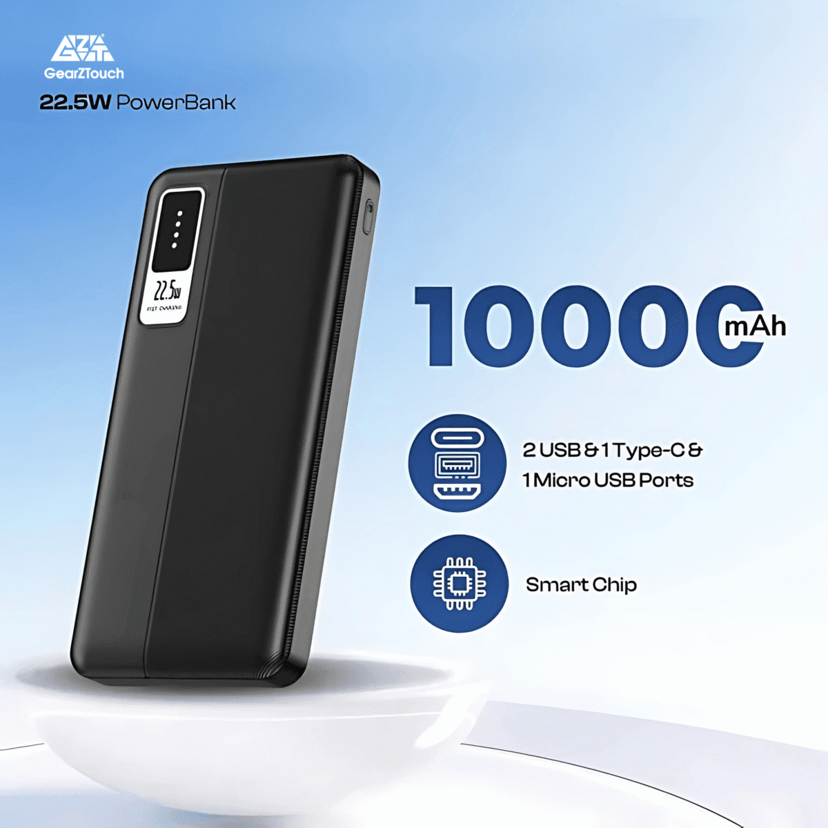 Volt 22.5W Power Bank – 10000mAh | Fast Charging | Compact & Portable - Image 3