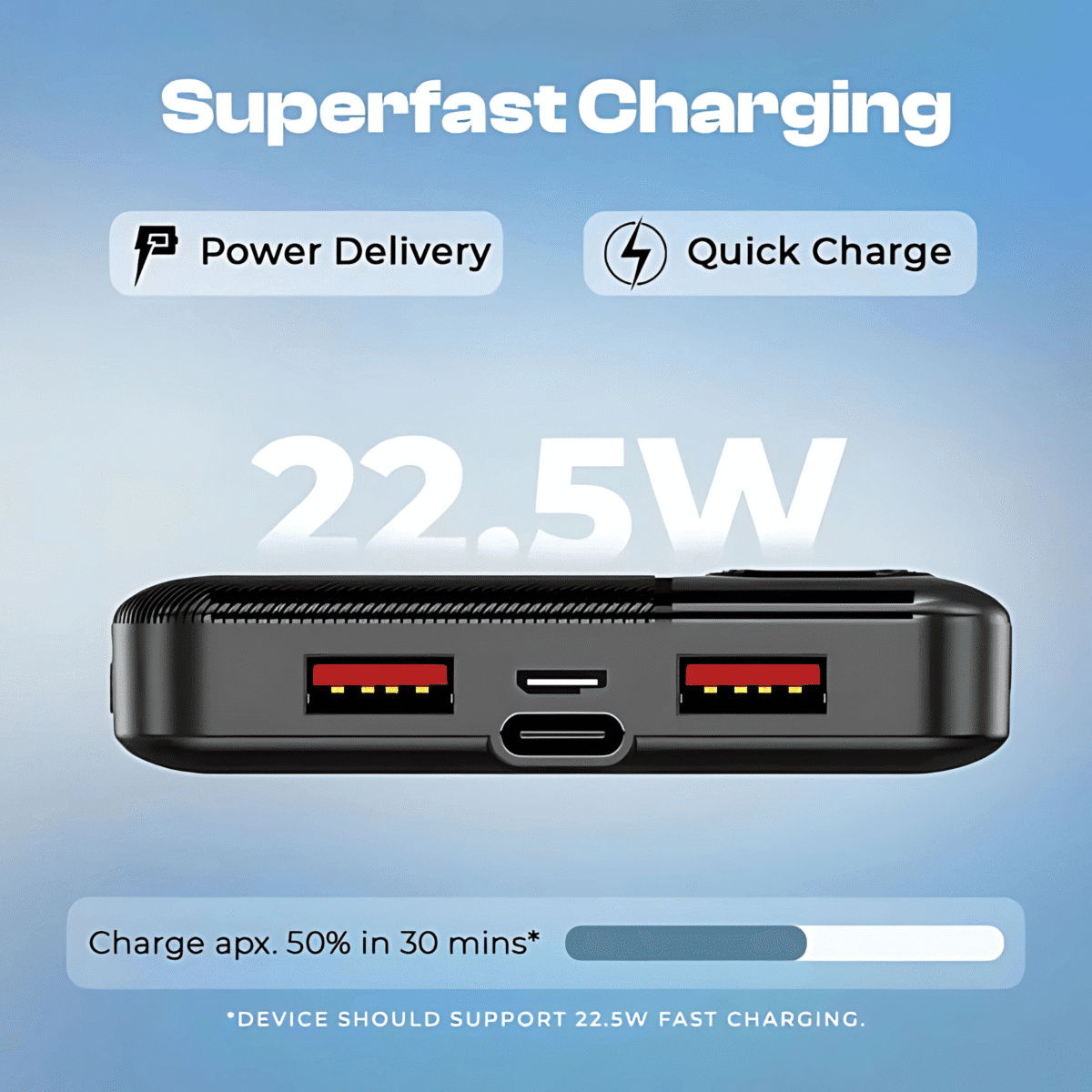 Volt 22.5W Power Bank – 10000mAh | Fast Charging | Compact & Portable - Image 4